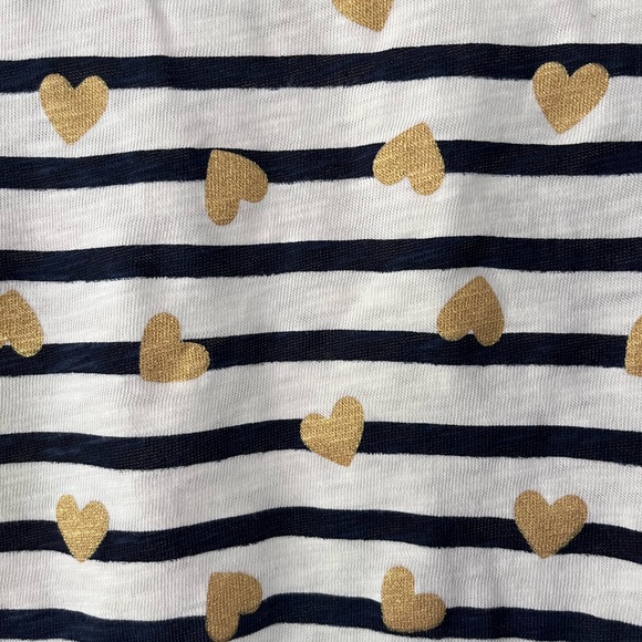 NWT Size XL (13-14) Girls Crewcuts Gold Foil Heart A-Line Dress - Picture 2 of 4